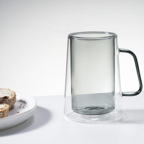 2 Piece Borosilicate Double Wall Glass Cup Set