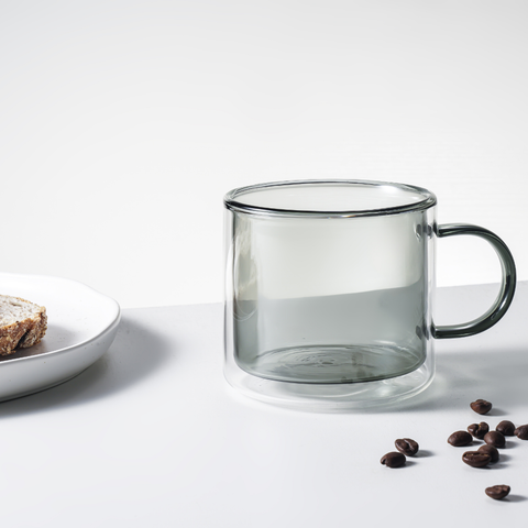 2 Piece Borosilicate Double Wall Glass Cup Set