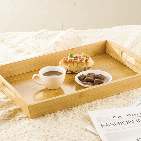 44cm Bamboo Rectangle Tray