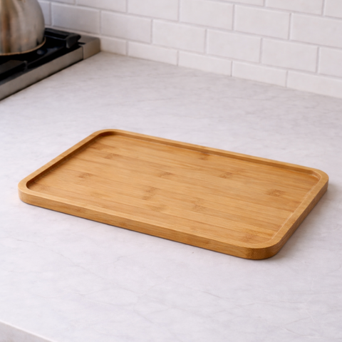 36cm Bamboo Rectangle Tray
