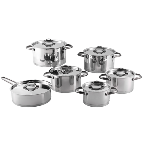 12 Piece Stainless Steel Cookware Set