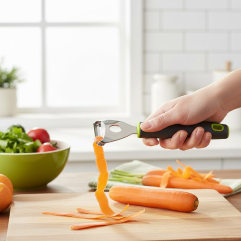 Grey Handle Y Shape Peeler