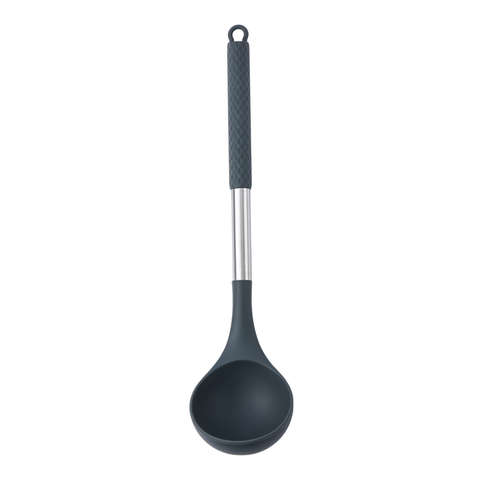 Grey Silicone Soup Ladle