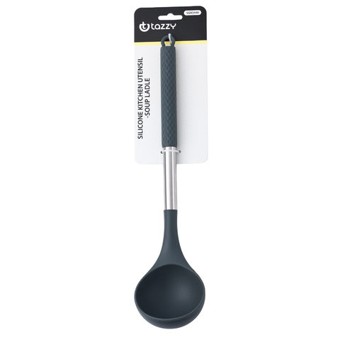 Grey Silicone Soup Ladle