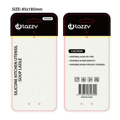 Grey Silicone Soup Ladle