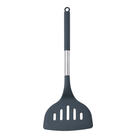 Grey Silicone Big Slotted Turner