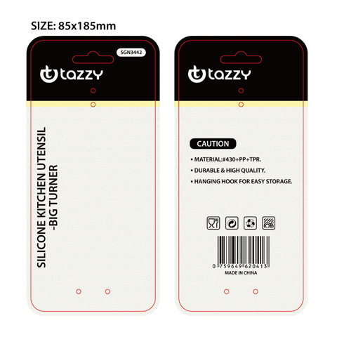 Grey Silicone Big Slotted Turner