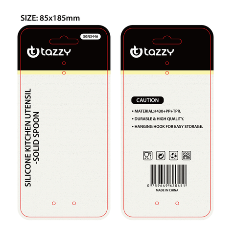 Grey Silicone Solid Spoon