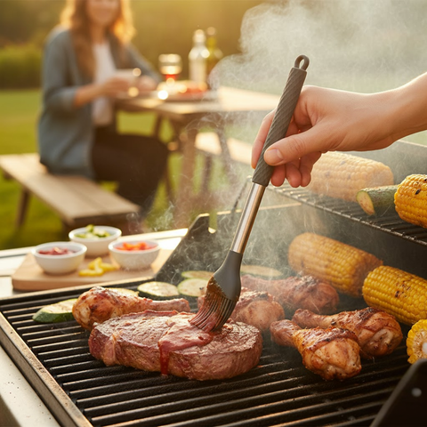 Grey Silicone Pastry Brush