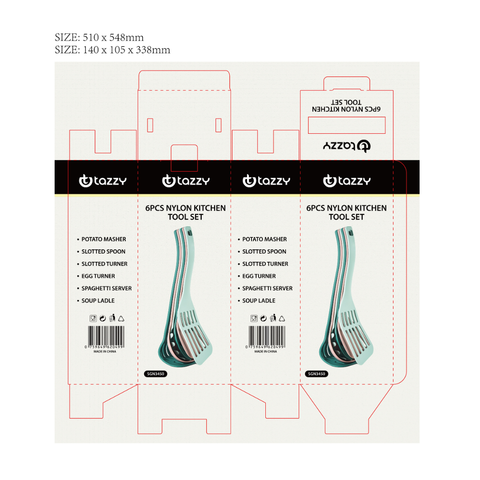 6 Piece Nylon Kitchen Tool Set