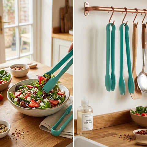 2 Piece Plastic Food Tong Set