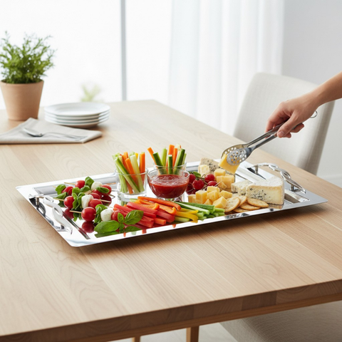 Stainless Steel Tray With Handles