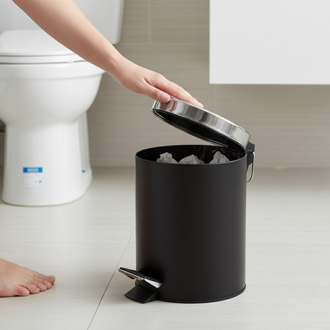 3 Litre Matt Black Dust Bin