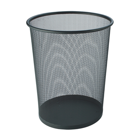 Black Stainless Steel Open Top Waste Bin
