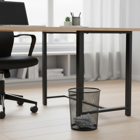 Black Stainless Steel Open Top Waste Bin