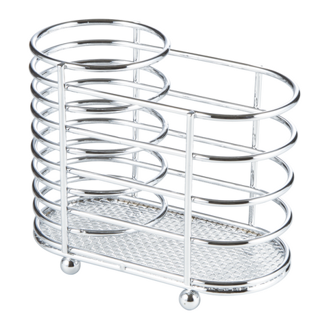 Rectangular Chrome Cutlery Holder