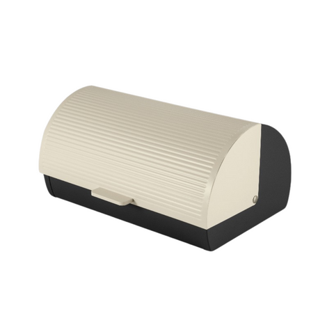 Grey/Cream Stainless Steel Bread Bin