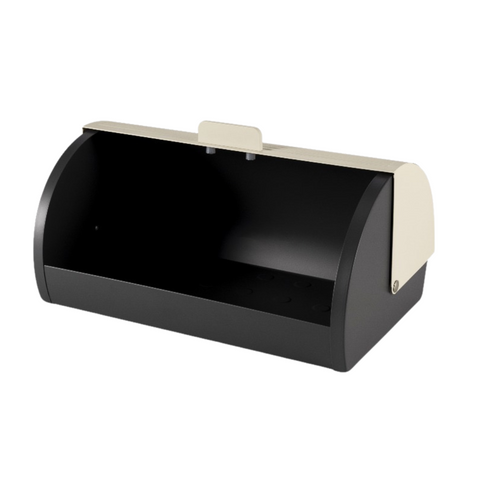 Grey/Cream Stainless Steel Bread Bin