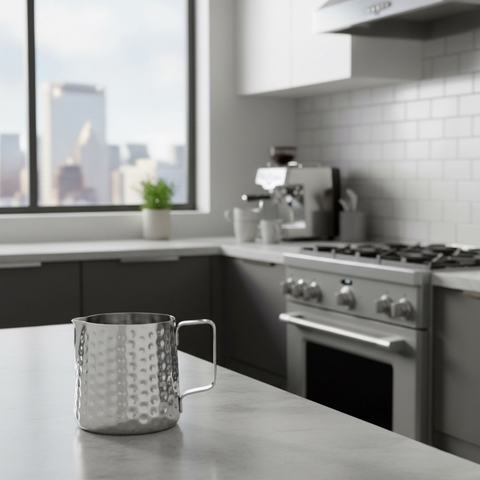 300ml Hammered Stainless Steel Milk Pot