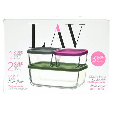 3 Piece Food Container Set