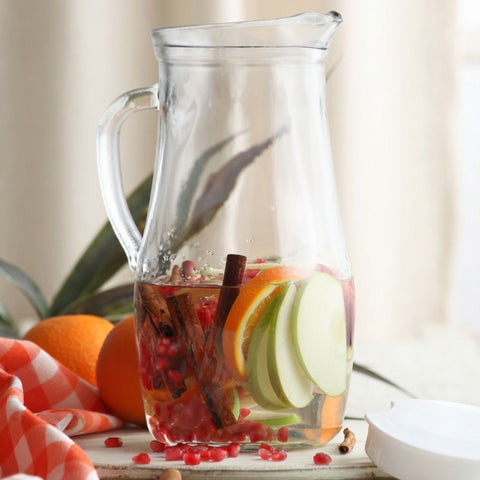 1800ml Misket Glass Jug With Pink Lid