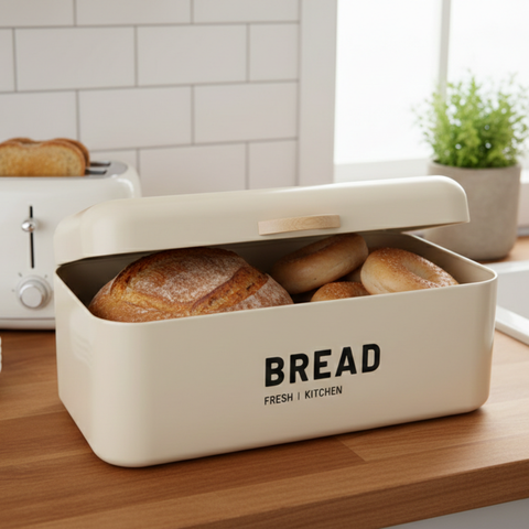 Cream Bread Bin