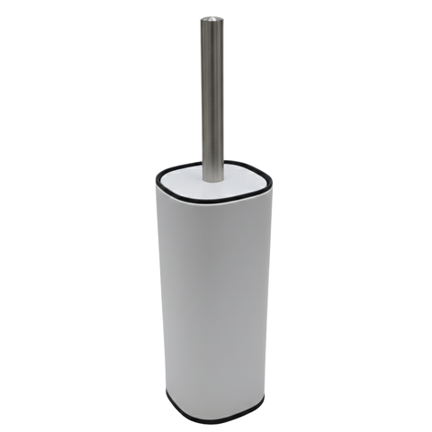 White Round Toilet Brush With Holder