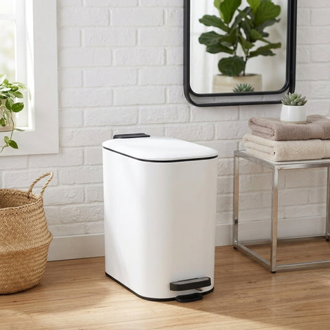 6 Litre White Dust Bin
