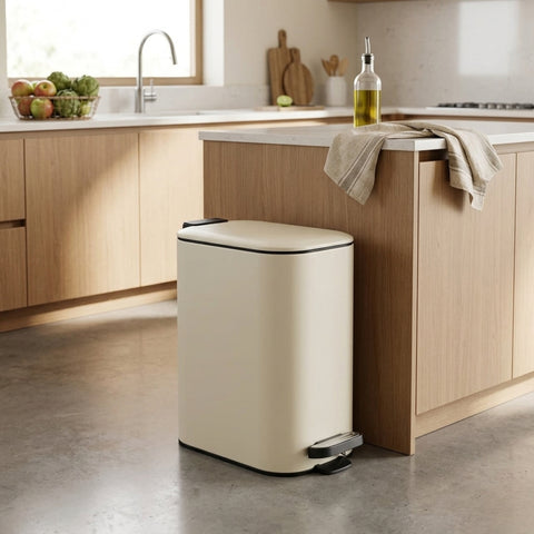 6 Litre Cream Dust Bin