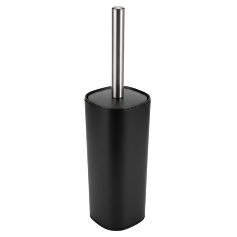 Black Round Toilet Brush With Holder