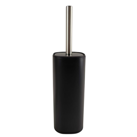 Black Round Toilet Brush With Holder