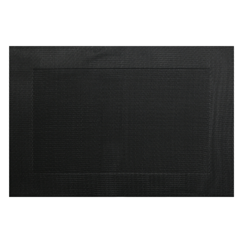 1 Piece Black Pvc Woven Placemat