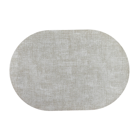 6 Piece Oval Leather Pvc Placemat