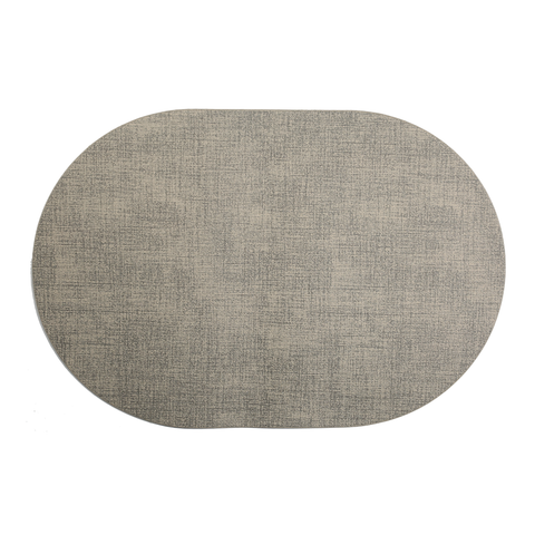 6 Piece Oval Leather Pvc Placemat