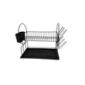 2 Level black chrome dish rack