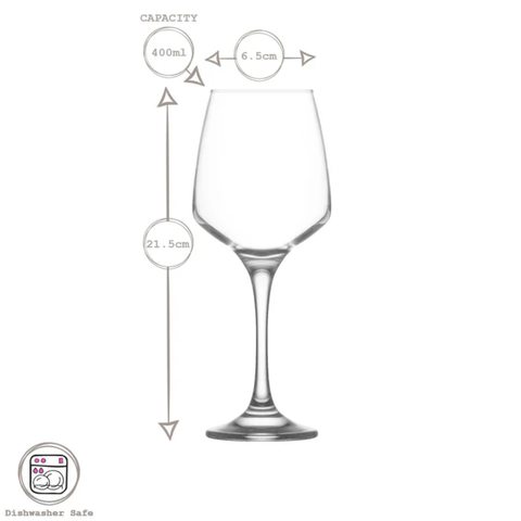 24 Piece 400ml Lal Wine Glass