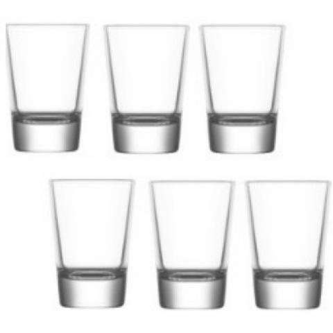 6 Piece 62ml Tot Glass