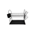 2 Level black chrome dish rack