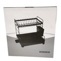 2 Level black dish rack 