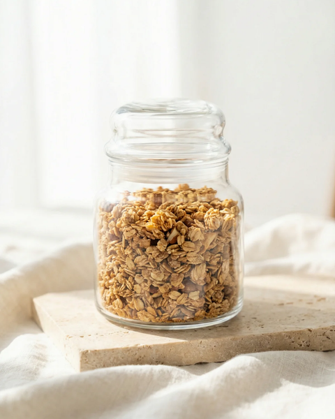 24 Piece 635ml White Glass Jar