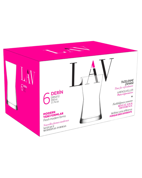 6 Piece 350ml Derin Hi-ball Glass