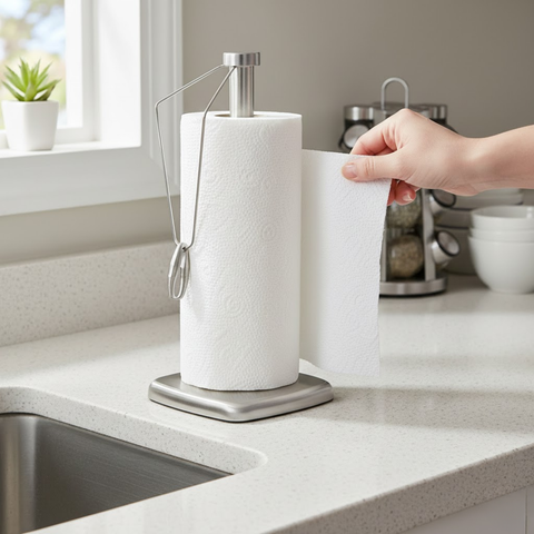 Square Stainless Steel Paper Towel Holder