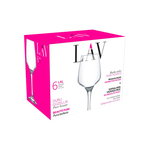 6 Piece 330ml Lal Wine Glass