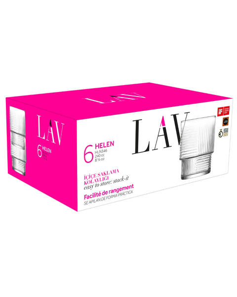 6 Piece 325ml Helen Whiskies Glass