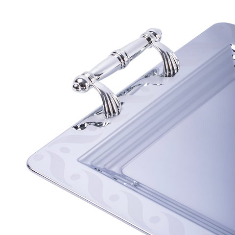 Rectangular tray with handle