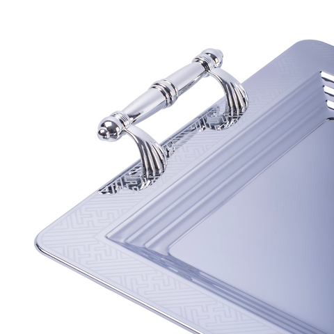 Rectangular tray with handle 