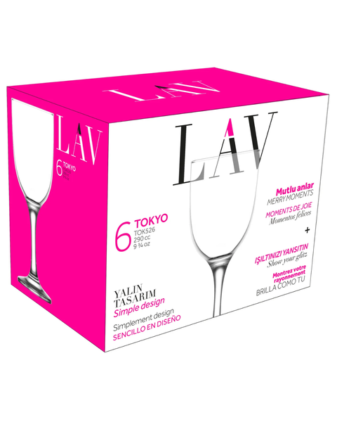 6 Piece 290ml Tokyo White Wine Glass