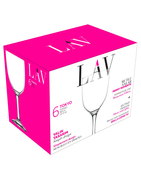 6 Piece 365ml Tokyo Red Wine Glass