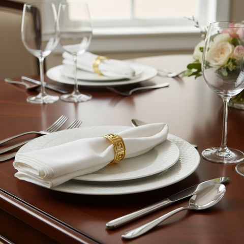 4 Piece Gold Versace Napkin Ring