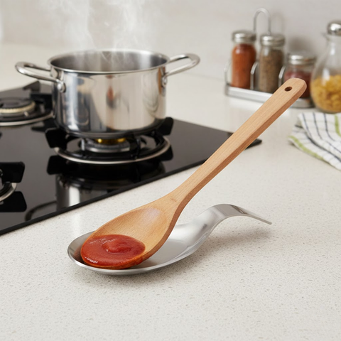 Stainless Steel Flat Spoon Rest